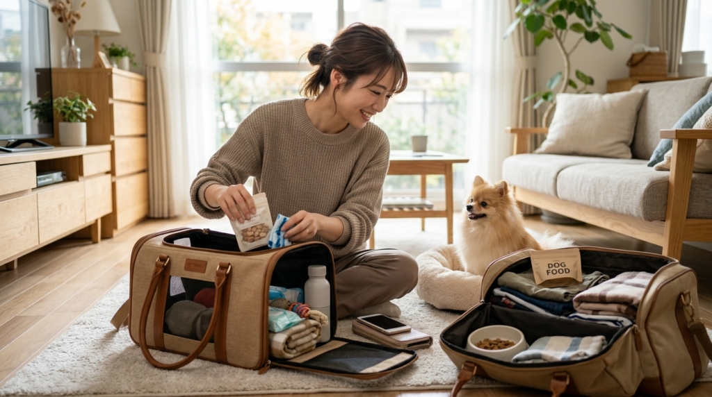 小型犬の旅行バッグに何入れる?必需品リストと便利グッズまとめ