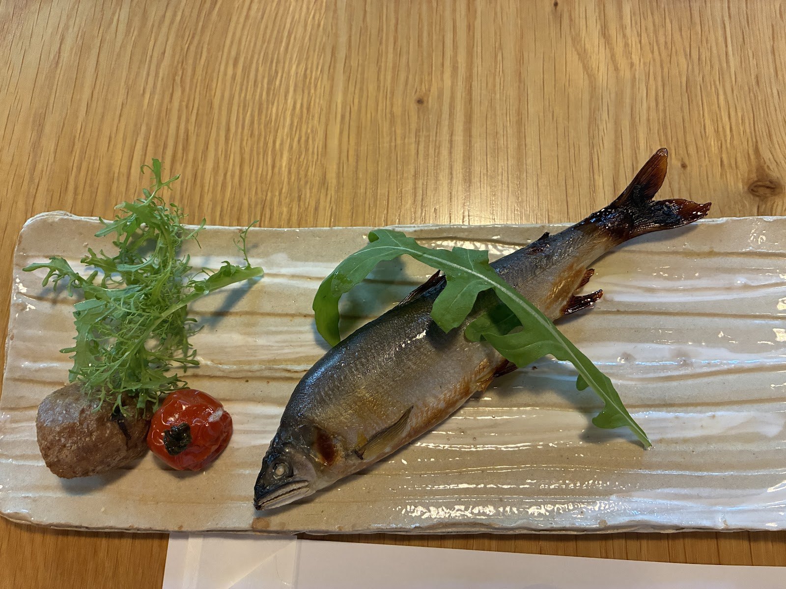 鮎の香草オイル焼き