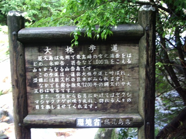 大株歩道の説明板