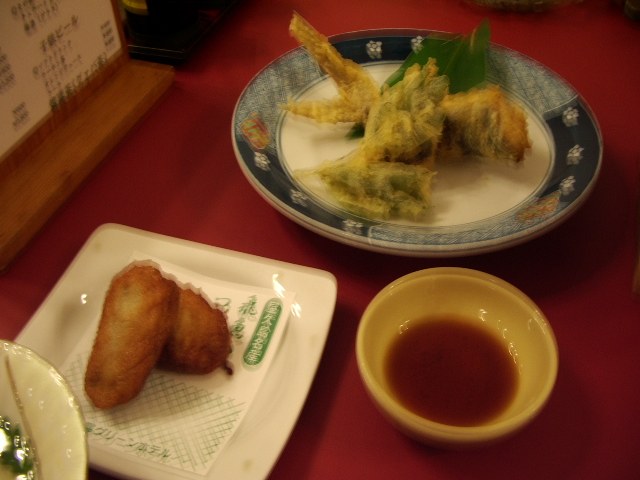 トビウオの天ぷらとさつま揚げ
